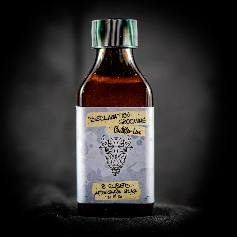 B Cubed - Chatillon Lux Collaboration - Alcohol Aftershave Splash - 3.1 fl oz