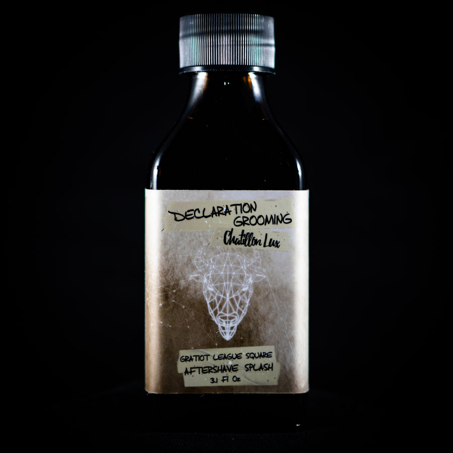 Gratiot League Square - Chatillon Lux Collaboration - Alcohol Aftershave Splash - 3.1 fl oz